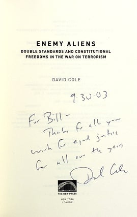Enemy Aliens: Double Standards and Constitutional Freedoms in the War on Terrorism