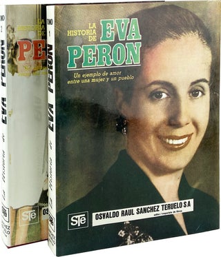 Item #003522 La Historia de Eva Peron: Un ejemplo de amor entre una mujer y un pueblo (2 Vols.)....