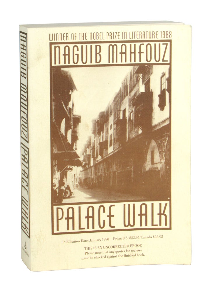 Item #10102 Palace Walk [Uncorrected Proof]. Naguib Mahfouz.