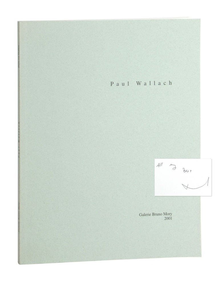 Item #10614 Paul Wallach [Autograph Letter Signed by Wallach Laid In]. Paul Wallach, Doris von Drathen, Dominique Evrard, text, photographs.
