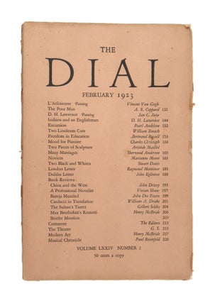 Item #10955 The Dial, February 1923, Volume LXXIV, Number 2. Scofield Thayer, Gilbert Seldes, ed