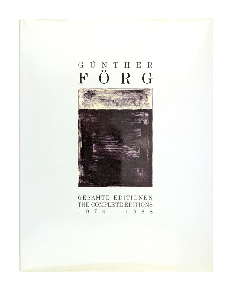 Item #10967 Günther Förg: Gesamte Editionen The Complete Editions 1974-1988. Günther Förg, Karel Schampers.
