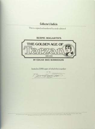 Burne Hogarth's The Golden Age of Tarzan: 1939-1942 [Signed with signed poster laid in]