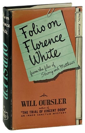 Item #12101 Folio on Florence White [from the files of Strong and Matthews]. Will Oursler