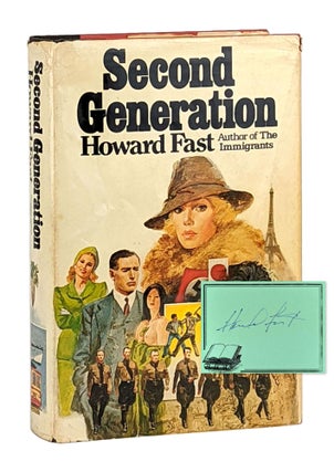 Item #12404 Second Generation [Signed bookplate laid in]. Howard Fast