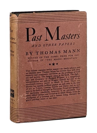 Item #12889 Past Masters and Other Papers. Thomas Mann