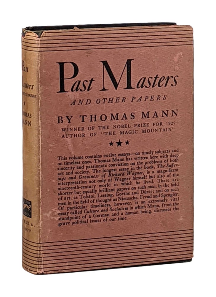 Item #12889 Past Masters and Other Papers. Thomas Mann.