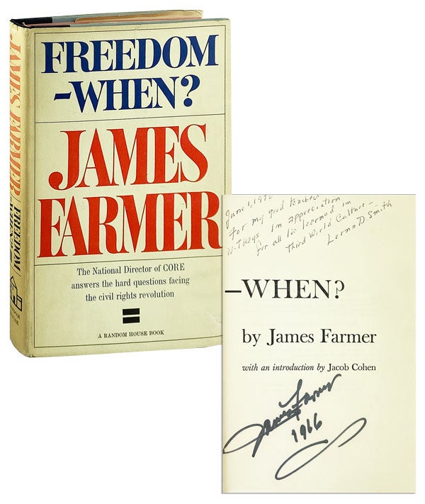 Item #12924 Freedom - When? [Signed]. James Farmer, Jacob Cohen, intro.