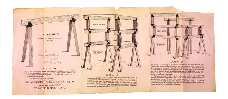 Item #13012 Ziegler's Patents. Washington Trestle Manufacturing Co.