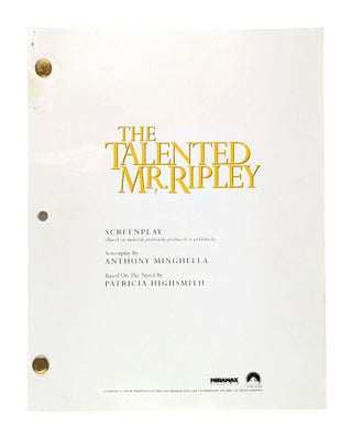 Item #13367 The Talented Mr. Ripley [Screenplay]. Anthony Minghella, Patricia Highsmith