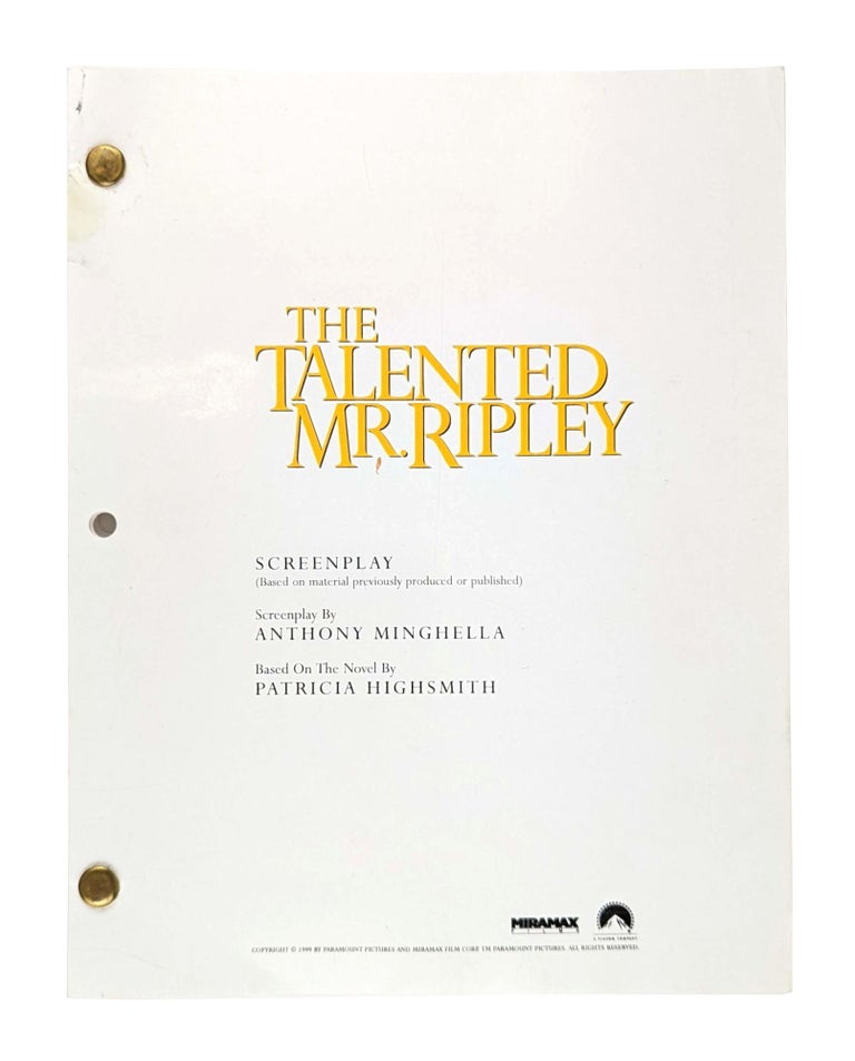 Item #13367 The Talented Mr. Ripley [Screenplay]. Anthony Minghella, Patricia Highsmith.