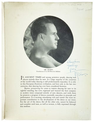 Ted Shawn and His Men Dancers: Souvenir Program [Inscribed and Signed]