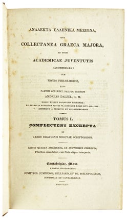 Analekta Hellenika Meizona; sive Collectanea Graeca Majora, ad usum academicae juventutis accommodata (Two Volumes)