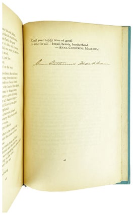 A Wreath for Edwin Markham: Tributes From the Poets of America on His Seventieth Birthday, April 23, 1922 [Limited Edition, Inscribed and Signed by Edwin Markham and Signed by Anna Catherine Markham]