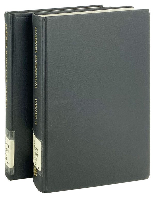 Item #13780 Analecta Husserliana: The Yearbook of Phenomenological Research [Vols. I & II] [Vol. II title: The Later Husserl and the Idea of Phenomenology: Idealism-Realism, Historicity, and Nature]. Anna-Teresa Tymieniecka, ed.