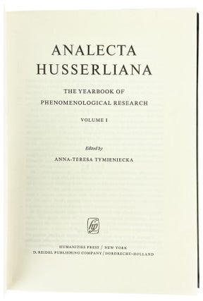 Analecta Husserliana: The Yearbook of Phenomenological Research [Vols. I & II] [Vol. II title: The Later Husserl and the Idea of Phenomenology: Idealism-Realism, Historicity, and Nature]