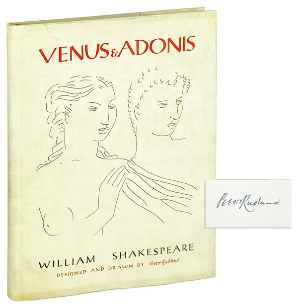 Item #13874 Venus & Adonis [Limited Edition, Signed by Rudland]. William Shakespeare, Peter Rudland.