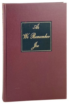 Item #14450 As We Remember Joe. John F. Kennedy, ed
