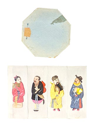 Tabletop Candle Screen Depicting the Eight Immortals