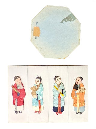 Tabletop Candle Screen Depicting the Eight Immortals