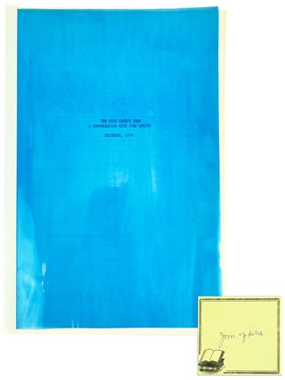 Item #14657 The Dick Cavett Show: A Conversation With John Updike December, 1978 [Signed...