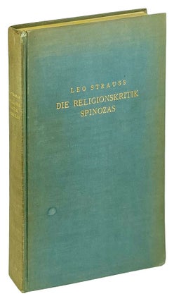 Item #14667 Die Religionskritik Spinozas als Grundlage Seiner Bibelwissenschaft: Untersuchungen...