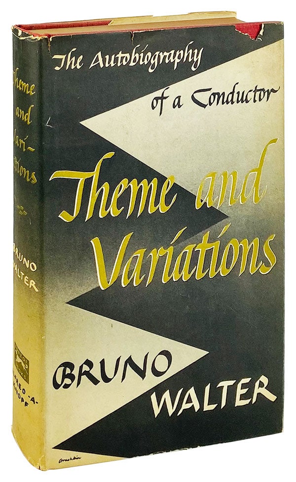 Item #14698 Theme and Variations: An Autobiography. Bruno Walter, James A. Galston, W A. Dwiggin, trans., design.