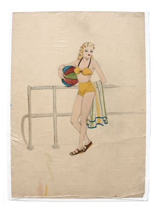 Archive of Original Pencil Drawings and Watercolors, 1941-1945