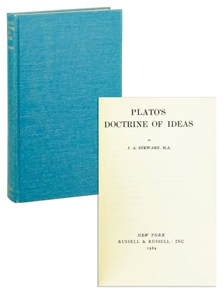 Item #14717 Plato's Doctrine of Ideas. Plato, J A. Stewart
