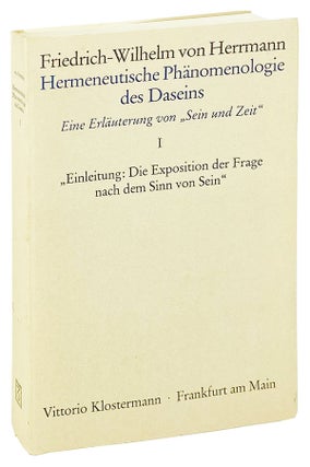 Item #14835 Hermeneutische Phanomenologie des Daseins: Eine Erlauterung von "Sein und Zeit." Band...