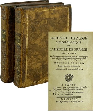 Item #20792 Nouvel Abrege Chronologique de l'Histoire de France [Vols. I and III only]....