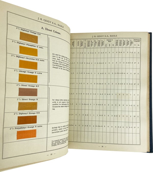 Item #21584 Cotton Colours. Trade Catalogs, J R. Geigy S. A.