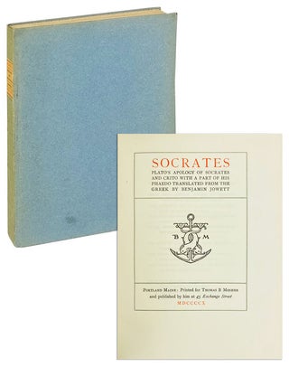 Item #25131 Socrates - Plato's Apology of Socrates and Crito With a Part of His Phaedo Translated...