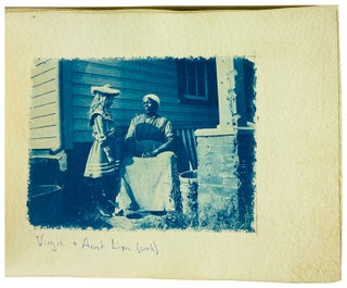 Item #25201 Cyanotype Photo Album of a Rural White Family and "Aunt Liza," the Black Cook....