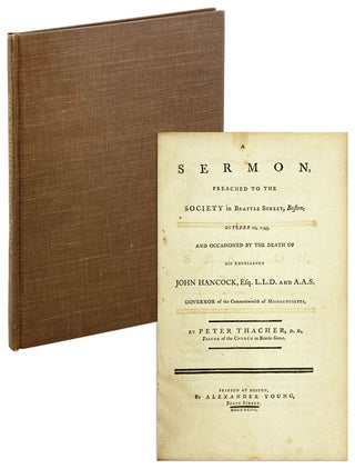 Item #25411 A Sermon Preached to the Society in Brattle Street, Boston, October 20, 1793, and...