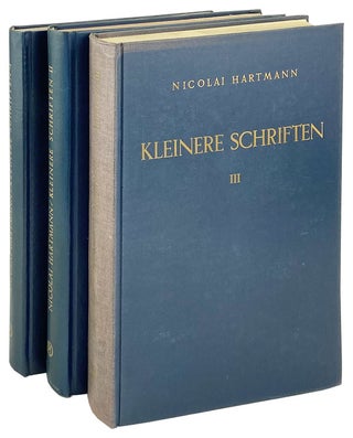 Item #26113 Kleinere Schriften [Three Volume Set]. Nicolai Hartmann