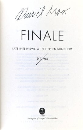 Finale: Late Converstaions with Stephen Sondheim [Signed]