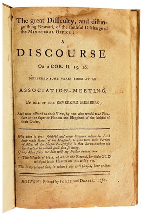 Item #26181 The Great Difficulty, and distinguishing reward, of the faithful discharge of the...