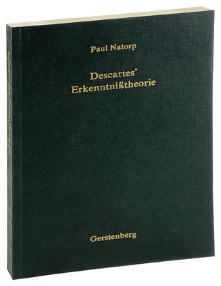 Item #26335 Descartes' Erkenntnisstheorie. Descartes, Paul Natorp