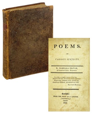 Item #26434 Poems, on Various Subjects. Isabella Oliver