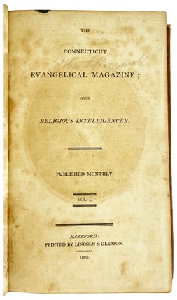 The Connecticut Evangelical Magazine; and religious intelligencer - Volume I