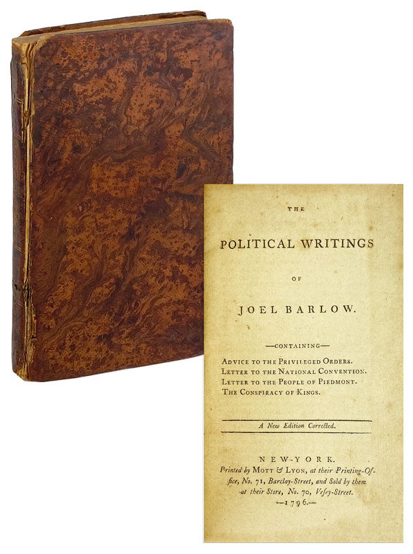 Item #26540 The Political Writings of Joel Barlow. Joel Barlow.