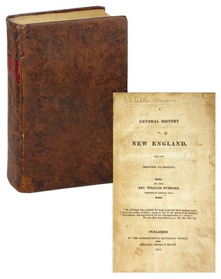 Item #26544 A General History of New England from the Discovery to MDCLXXX. William Hubbard