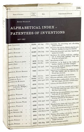 Item #26564 Alphabetical Index of Patentees of Inventions. Bennet Woodcroft