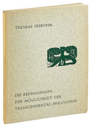 Item #26727 Die Bedingungen der Moglichkeit der Transzendental-Philosophie: Edmund Husserls...