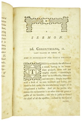 A Discourse Delivered Nov. 12, 1794. The first Sabbath after his ordination