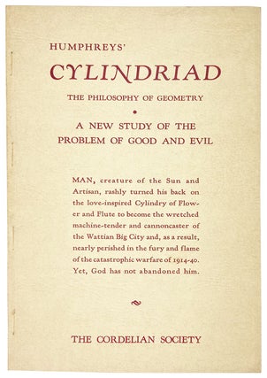 Item #26897 The Cylindriad [wrapper title: The Philosophy of Geometry. A New Study of the Problem...