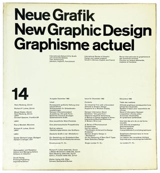 Neue Grafik / New Graphic Design / Graphisme actuel No. 14 [English subtitle: International Review of Graphic Design and related subjects Issued in German, English and French]