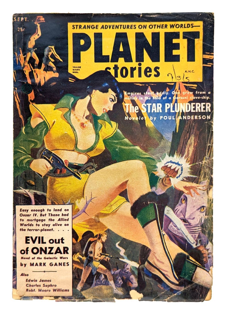 Item #27121 Planet Stories - September 1952. Philip K. Dick, Jack O'Sullivan, Poul Anderson, Mark Ganes, James E. Gunn, Herman Vestal, ed., contribs.