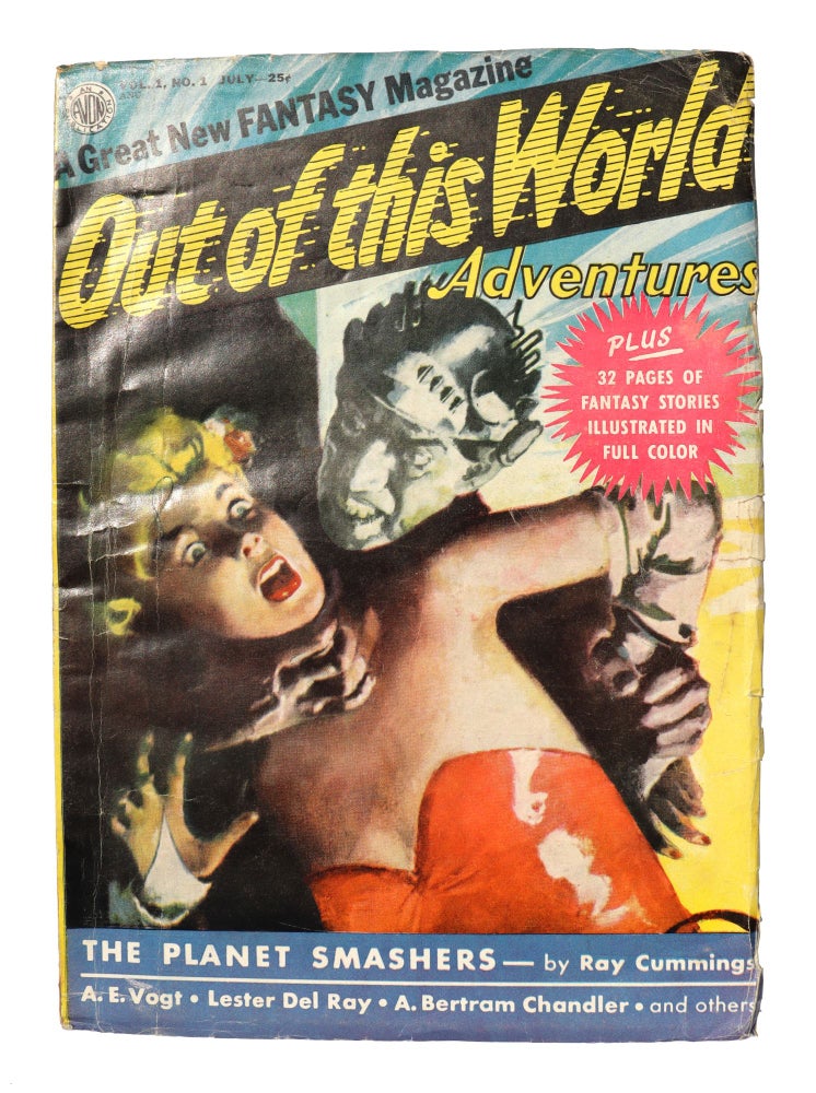 Item #27290 Out of This World Adventures - Vol 1, No. 1, July 1950. Donald A. Wollheim, Ray Cummings, A E. van Vogt, Lester del Rey, Joe Kubert, Gardner F. Fox, ed.